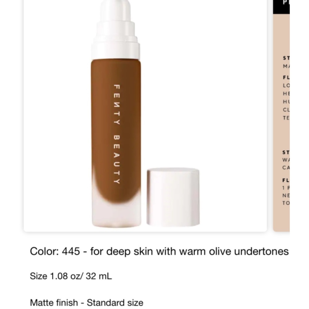 Fenty Beauty ~Pro Filt'r Soft Matte Longwear Liquid Foundation (NIB)